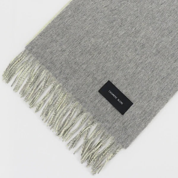Cashmere blend mercerized wool solid color double-sided scarf Yui mart