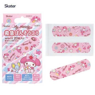 Skater Sanrio My Melody First Aid Bandages M 20 Sheets box