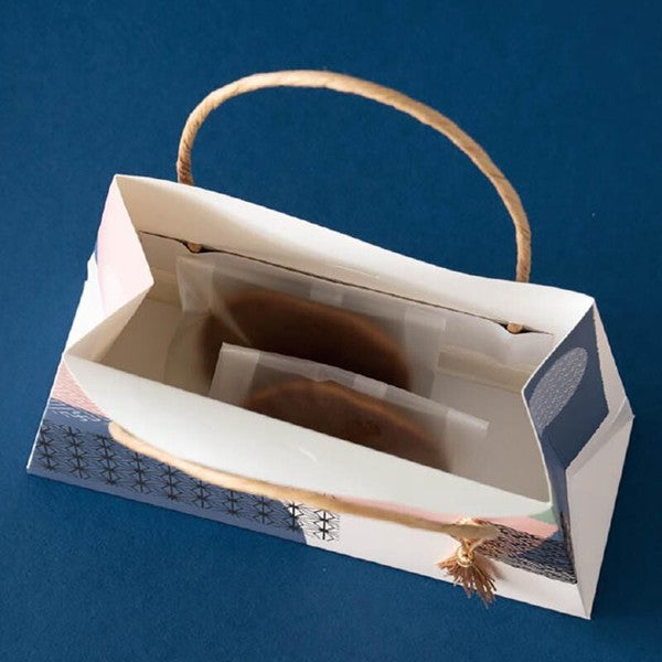 HEADS Japanese Pattern Flap Paper Gift Bag with Gold Tassel HEADS