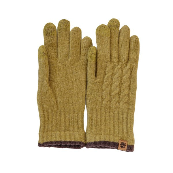 Testava made in Japan touchscreen gloves mustard