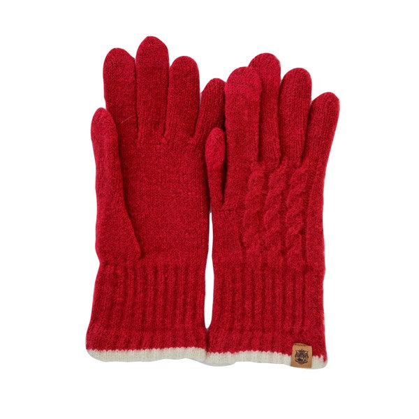 Testava made in Japan touchscreen gloves red