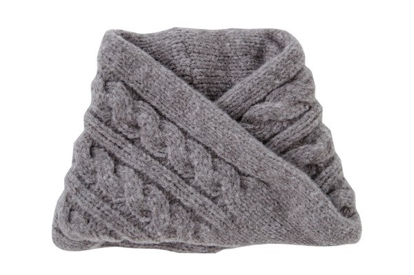 Testava made in Japan knit snood neck warmer mocha