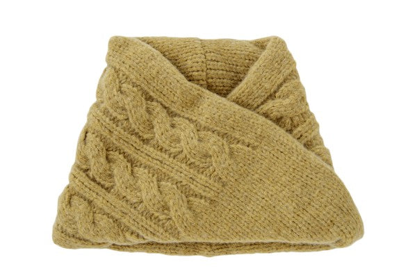 Testava made in Japan knit snood neck warmer mustard