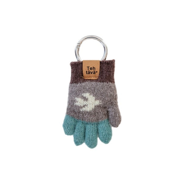 Testava mini glove key charm bird mocha
