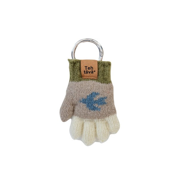 Testava mini glove key charm bird beige