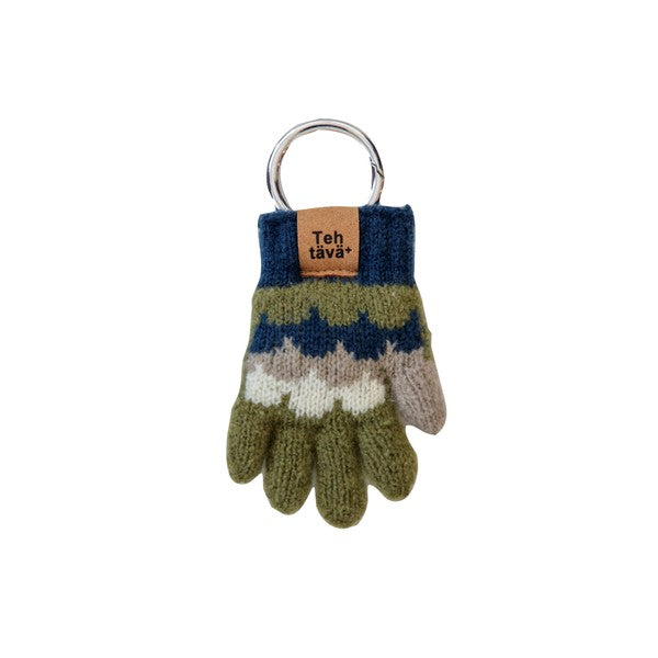 Testava mini glove key charm wave green