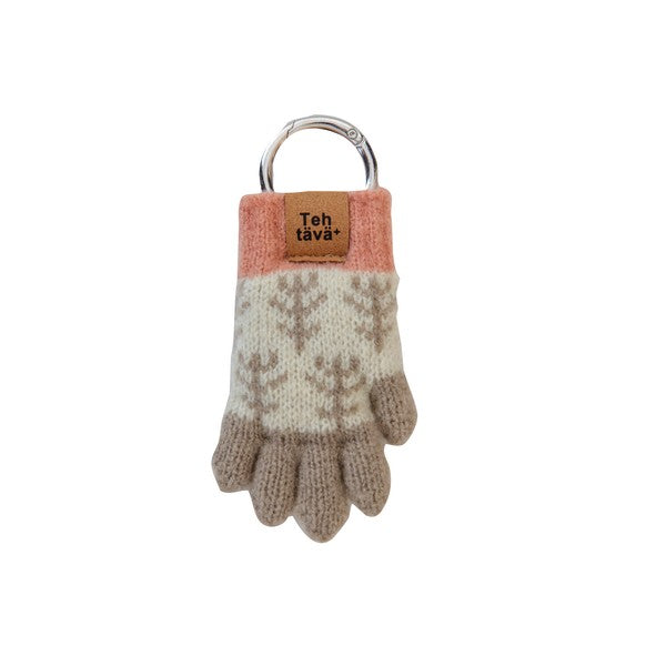 Testava mini glove key charm tree beige