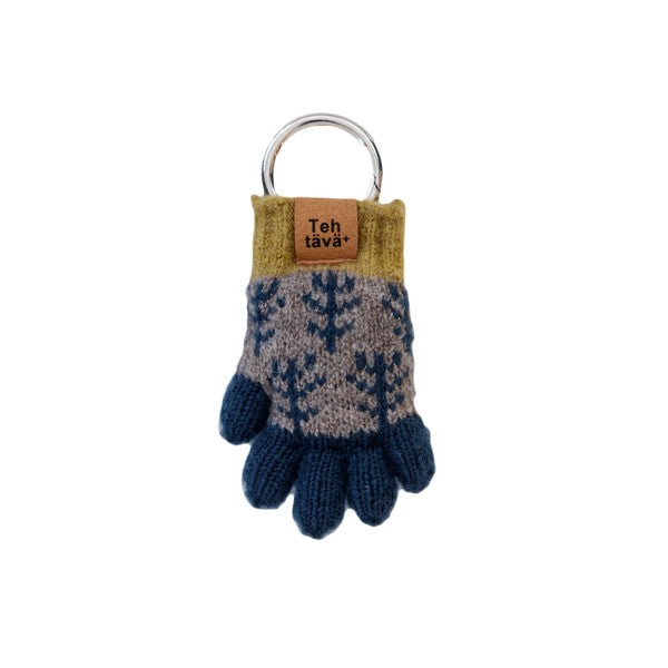 Testava mini glove key charm tree navy