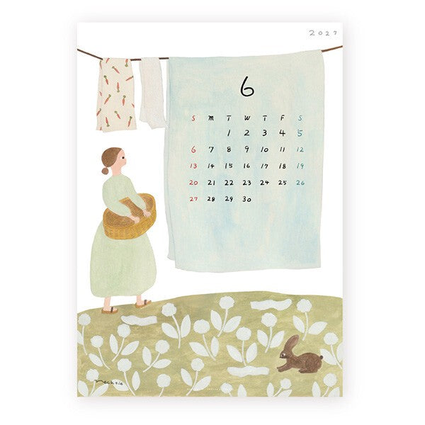 Necktie 2027 Japanese illustrated calendar page 8