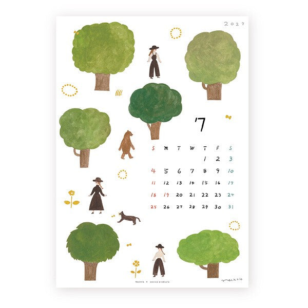 Necktie 2027 Japanese illustrated calendar page 9