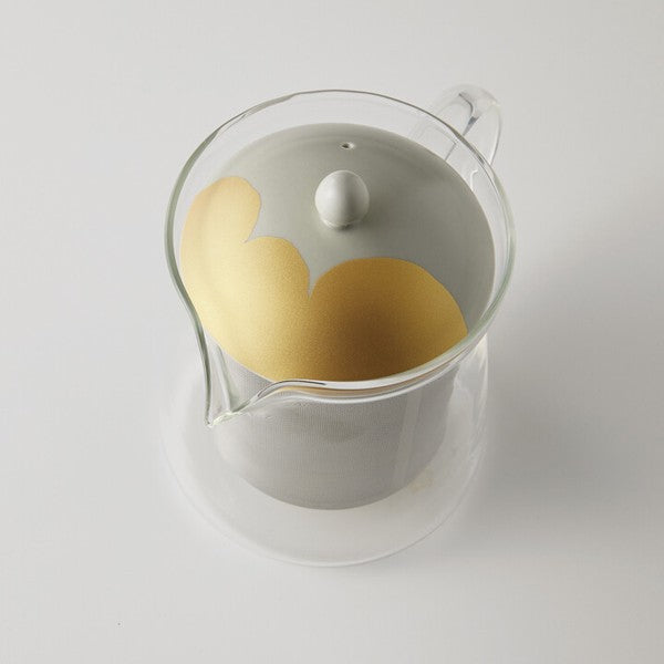 KINKUMO double wall glass tea cups pair detail