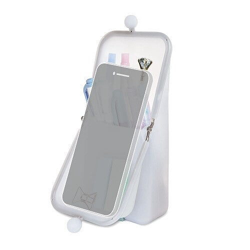 Kutsuwa Air Pita Suction Stand Pen Case Chiffon White AK076WH Kutsuwa