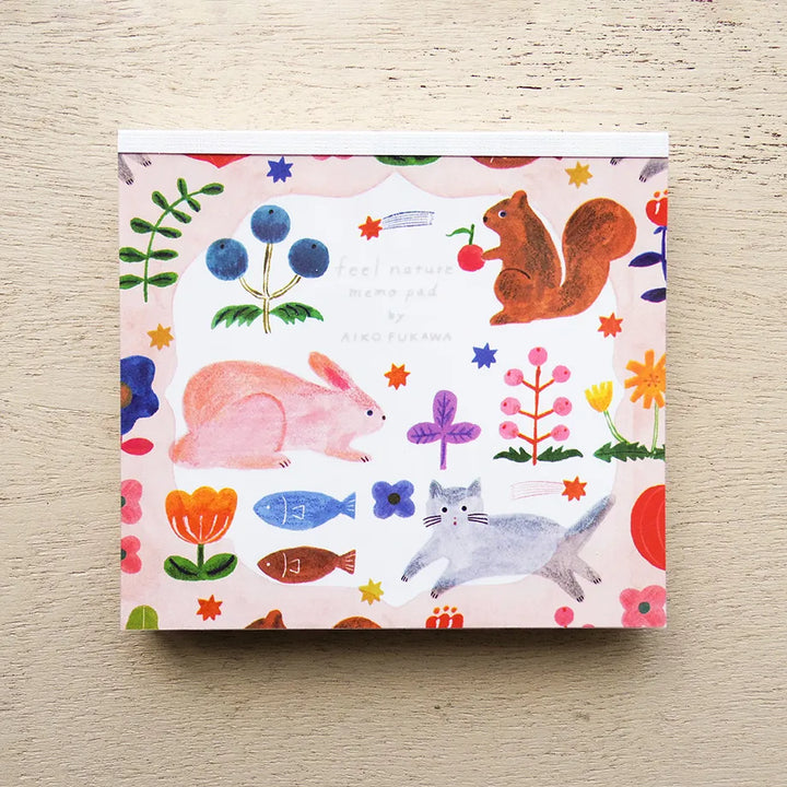 Cozyca Aiko Furukawa Memo Pad-Flowers and Animals Yui mart
