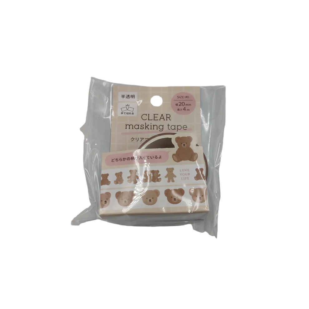 Clear masking tape bear Yui mart