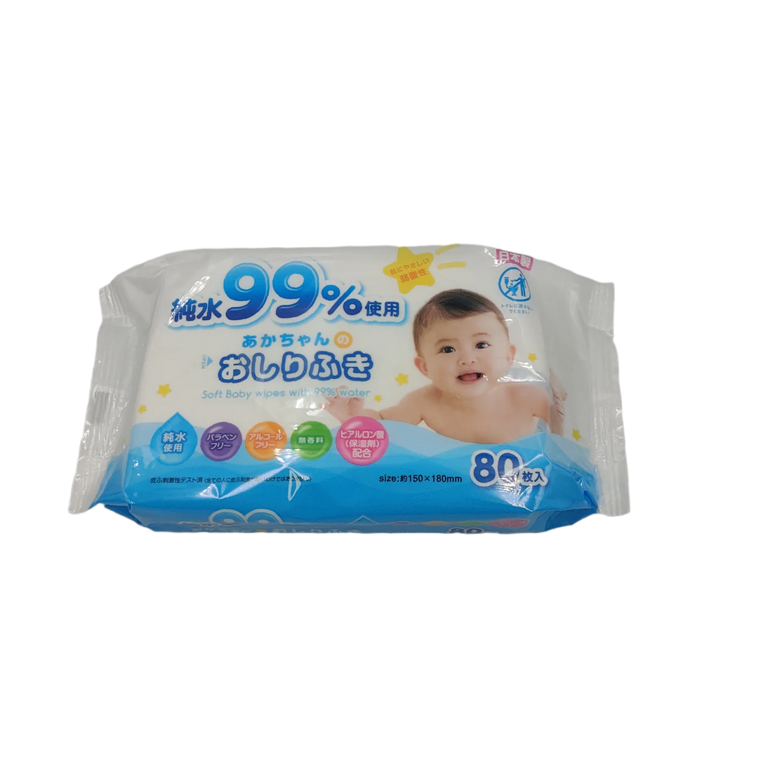 Water 99% baby pre-moist wipes 80p : PB