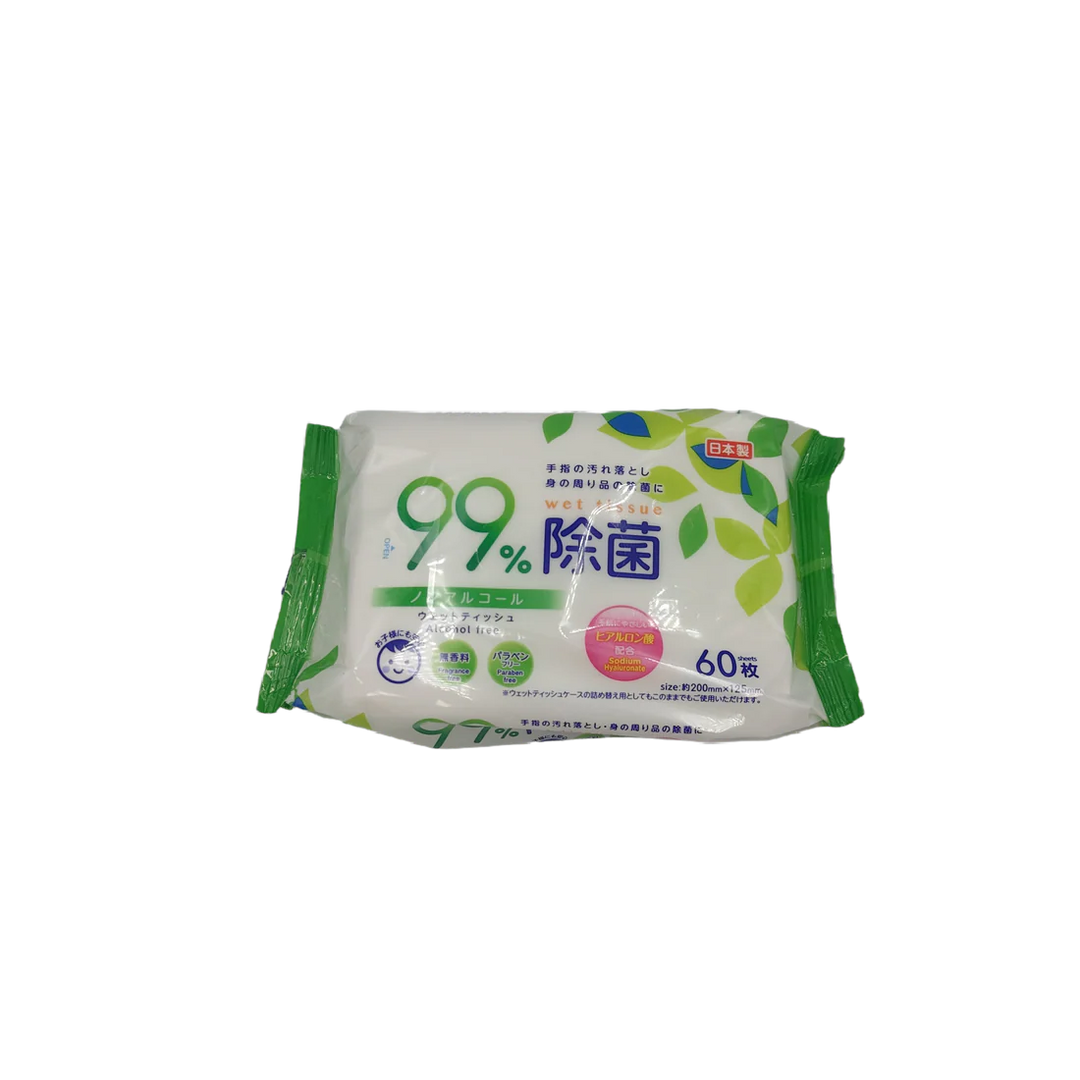 Non-alcohol Bacteria Elimination Wet Tissue 60pcs