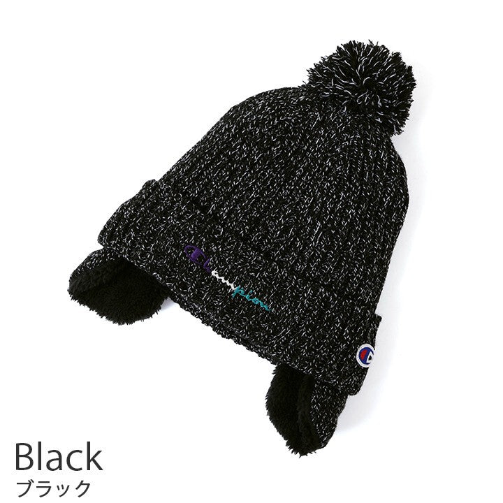 Champion Kids mixed rib ear-flap knit beanie product detail 4