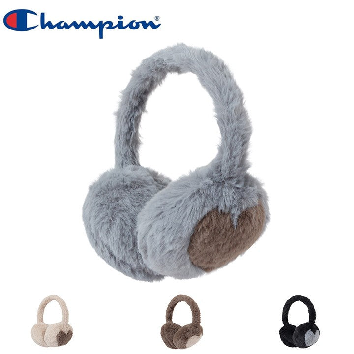 Champion heart-shaped earmuffs in Light Beige, Blue Gray, Greige, and Charcoal