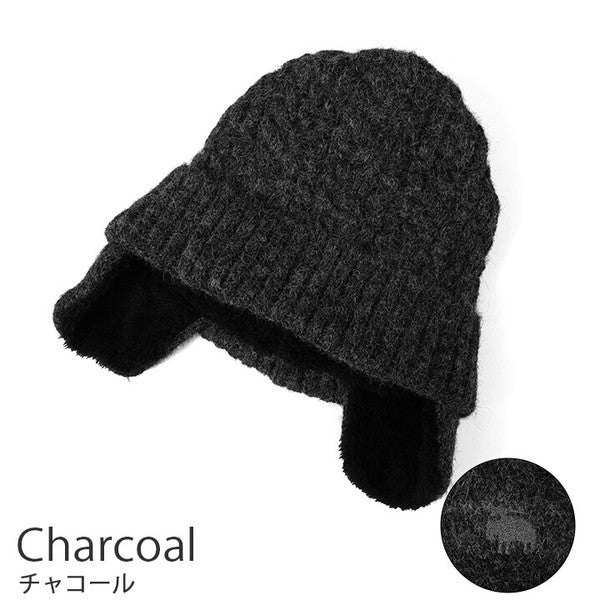 【Pre-Order】Moz Cable Knit Ear-Flap Beanie Moz