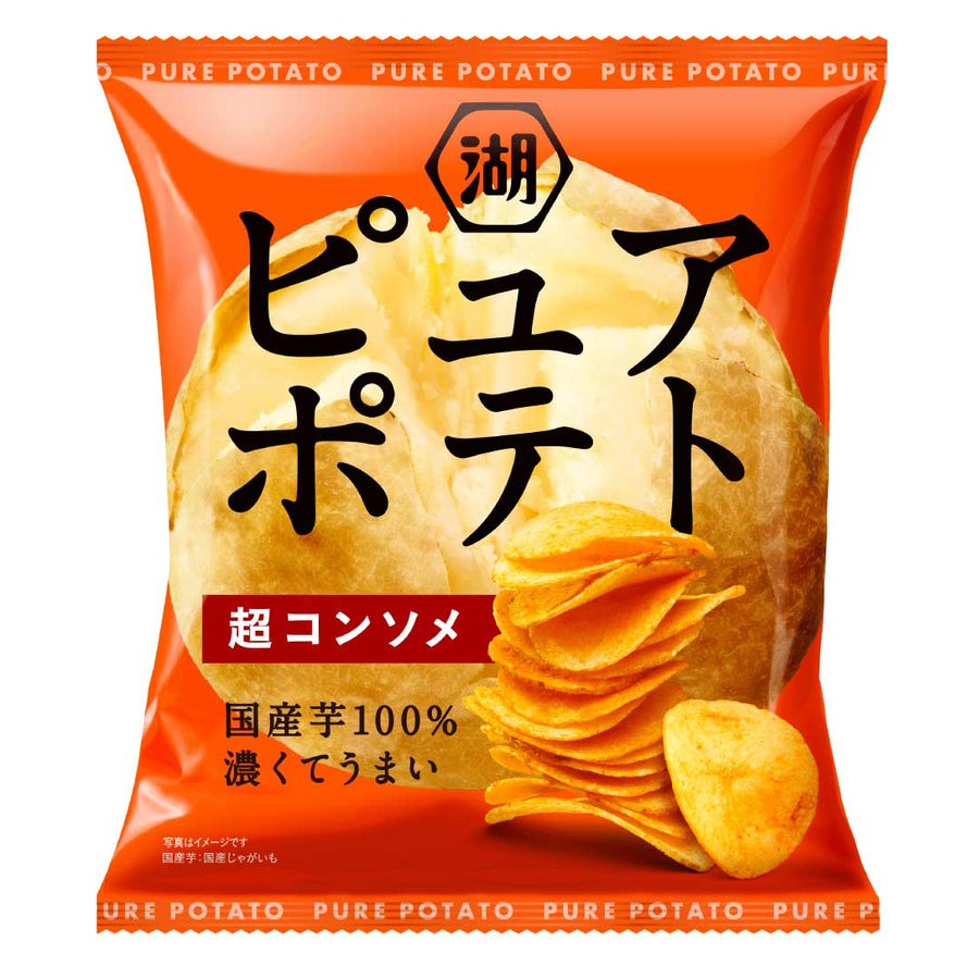 Koikeya Pure Potato Super Consomme thick-cut potato chips 52g bag