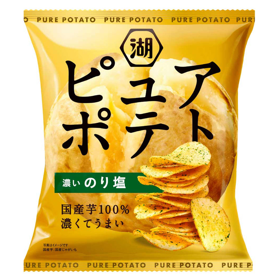 Koikeya Pure Potato Koi Nori Shio thick-cut potato chips 52g bag
