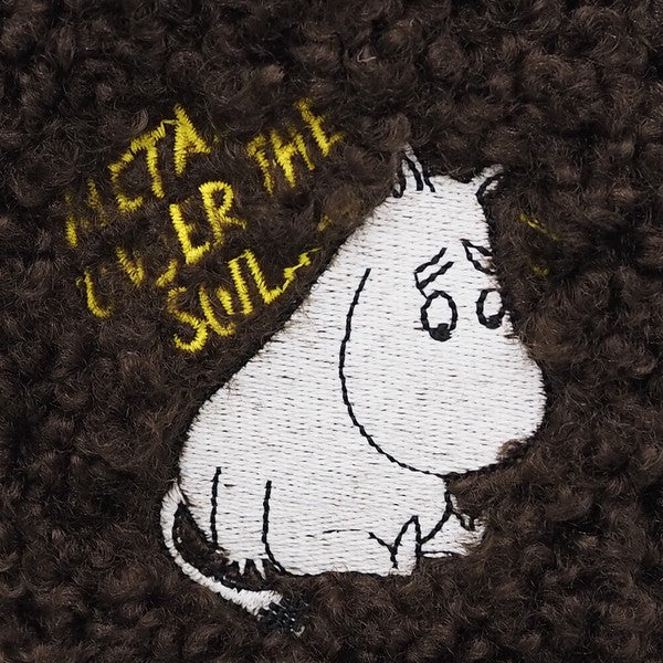MOOMIN boa fur embroidered earmuffs winter accessory detail