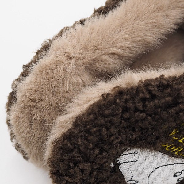 MOOMIN boa fur embroidered earmuffs product detail