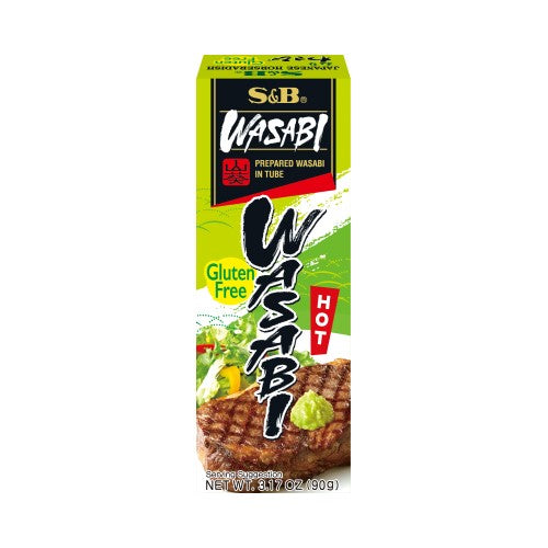 S&B Prepared Wasabi Paste in Tube 90g family size front package
