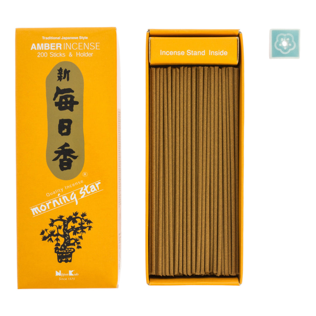 Nippon Kodo Morning Star Amber Incense (50 sticks & holder)