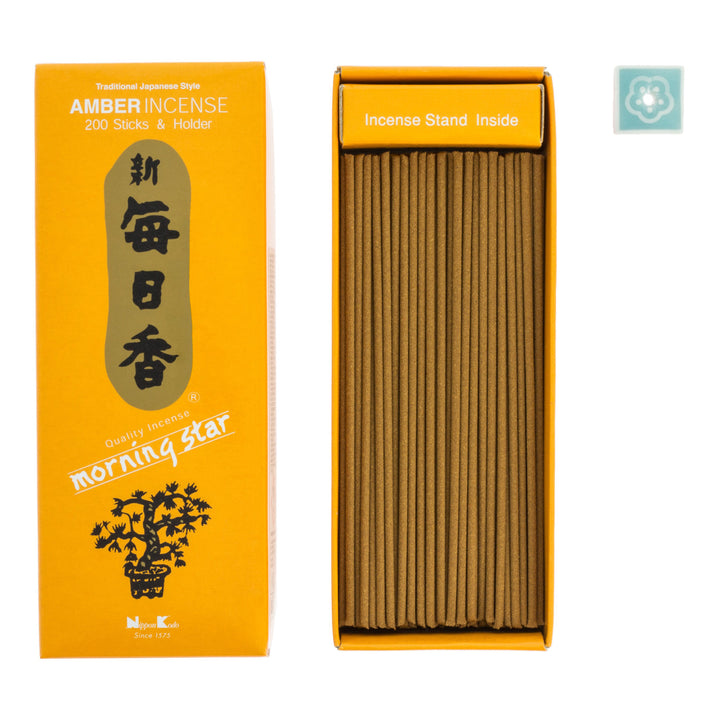 Nippon Kodo Morning Star Amber Incense (50 sticks & holder)