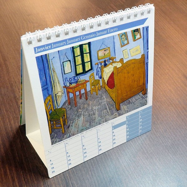 2027 Van Gogh desktop calendar interior view 3