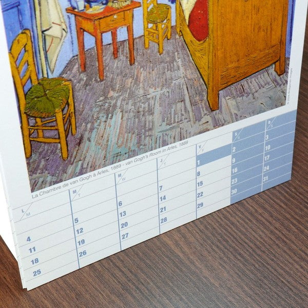 2027 Van Gogh desktop calendar interior view 4