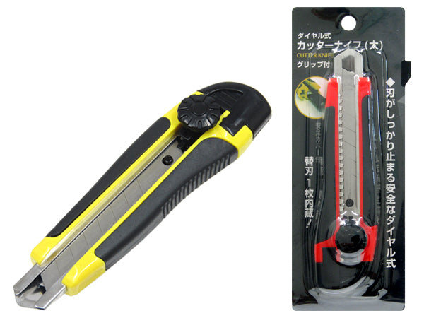 Dial type cutter knife with grip L
