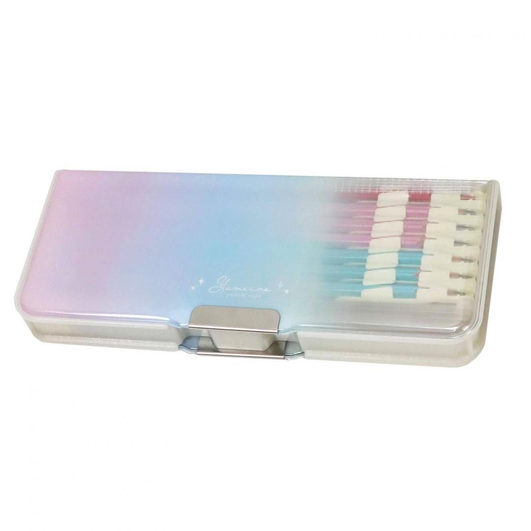 Kutsuwa Yumeiro Gradient magnetic pencil case rainbow front view