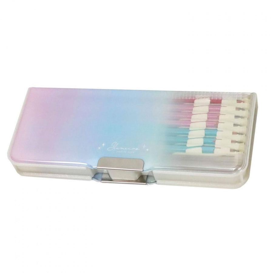 Kutsuwa Yumeiro Gradient magnetic pencil case rainbow front view