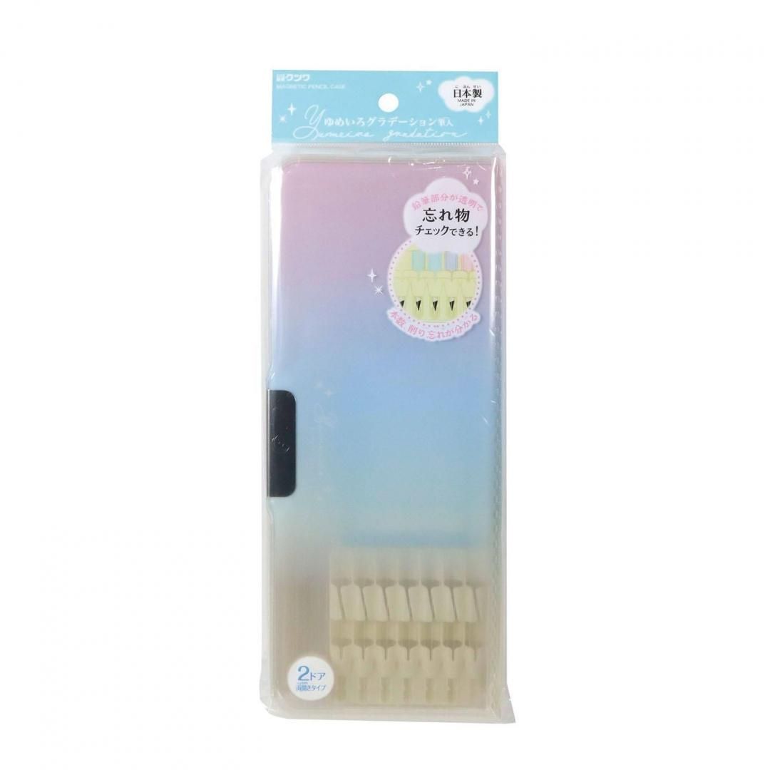 Kutsuwa Yumeiro Gradient Rainbow pencil case retail package made in Japan