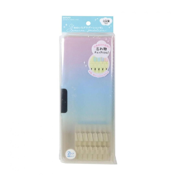 Kutsuwa Yumeiro Gradient Rainbow pencil case retail package made in Japan