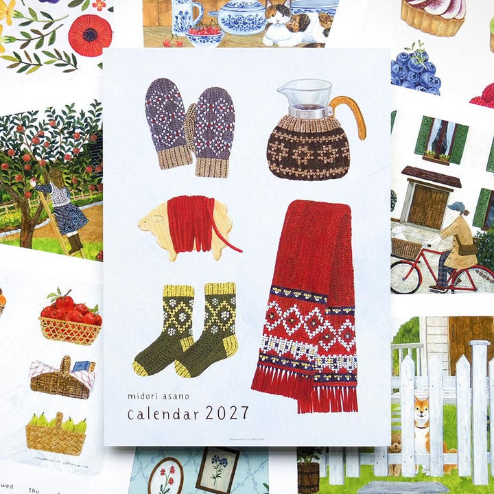 Cozyca Products Midori Asano 2027 illustrated A4 calendar