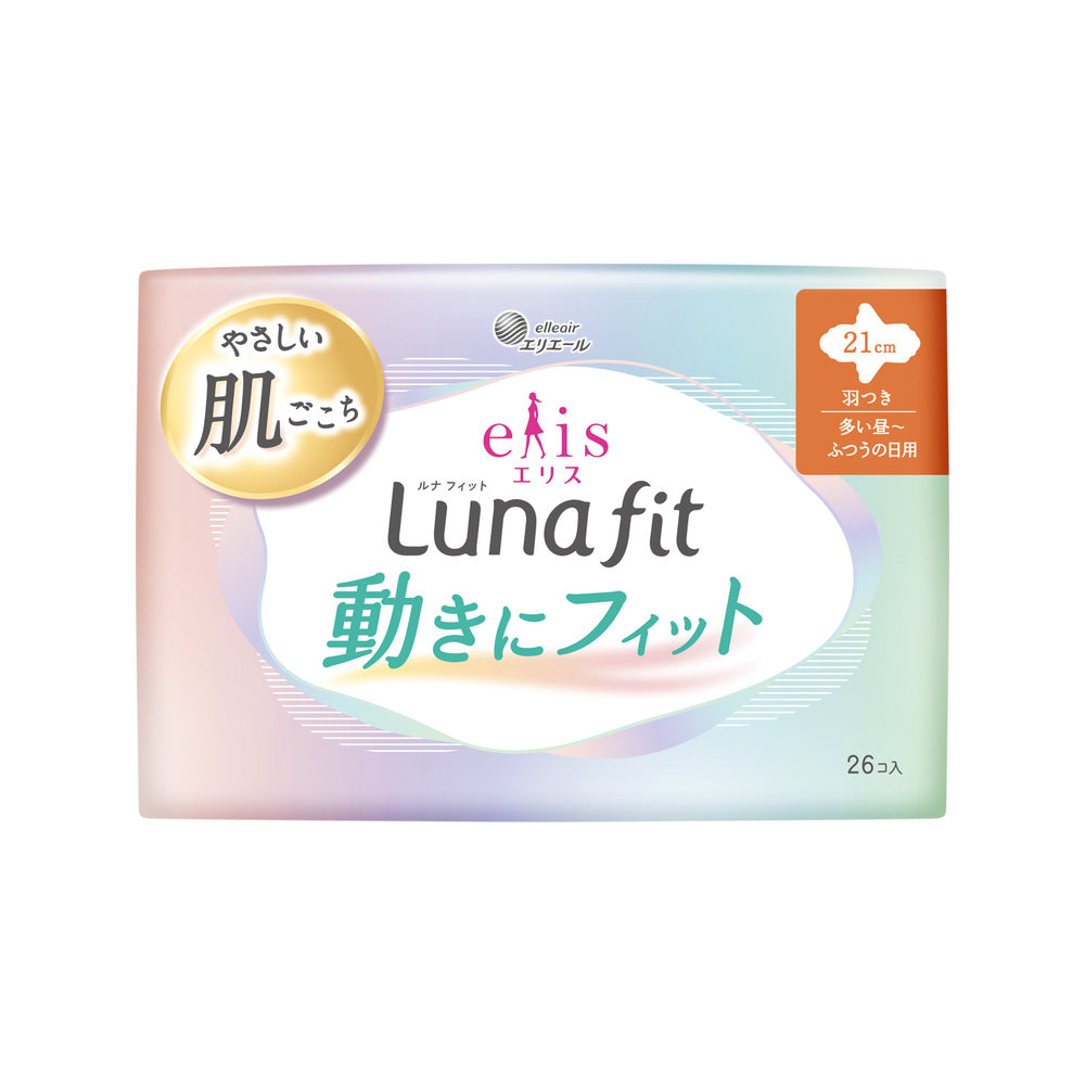 Elleair Elis Lunafit Winged Day Pads 21cm 26 Count package