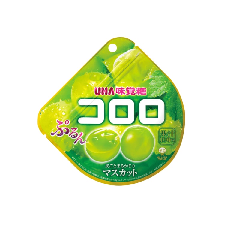 UHA Cororo Japanese Fruit Juice Gummy Candy Shine Muscat Grape  Flavor 40g