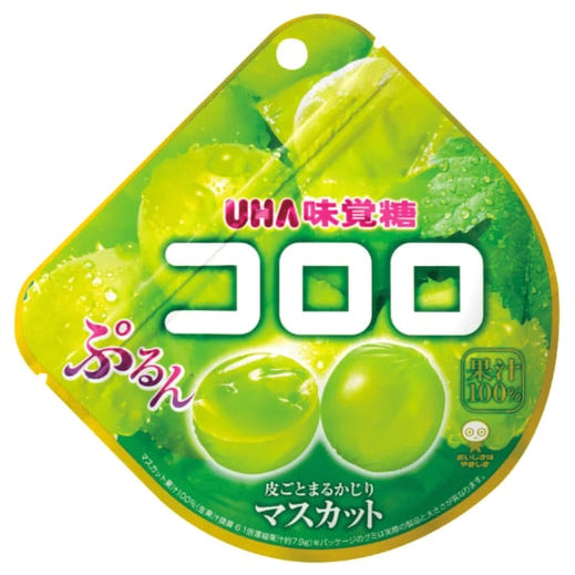 UHA Cororo Japanese Fruit Juice Gummy Candy Shine Muscat Grape  Flavor 40g Umeko Zakka