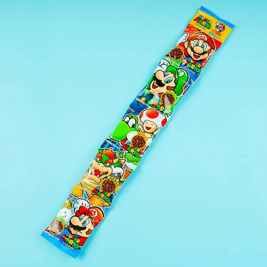 Furuta Super Mario Mugi Choco Chocolate Puffs 5-Pack 55g Furuta Seika