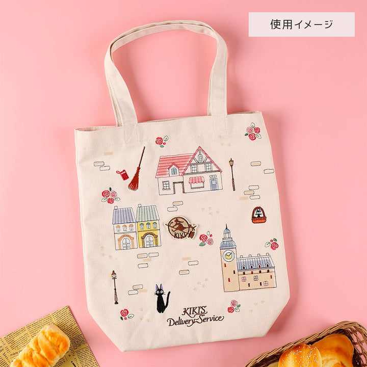 Studio Ghibli Kiki's Delivery Service Jiji in the City Tote Bag Marushin