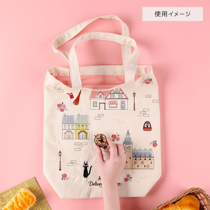 Studio Ghibli Kiki's Delivery Service Jiji in the City Tote Bag Marushin