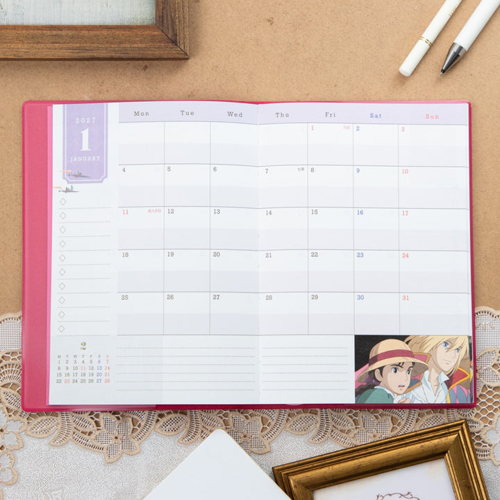 Howl's Moving Castle B6 planner monthly schedule pages