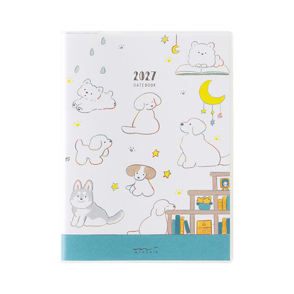 MIDORI Dog A6 Pocket Diary 2027 package view