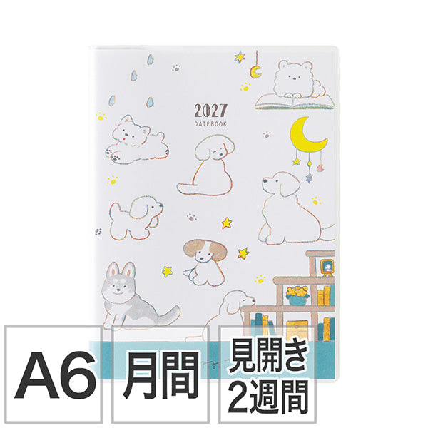 MIDORI 2027 Dog A6 Pocket Diary Planner cover
