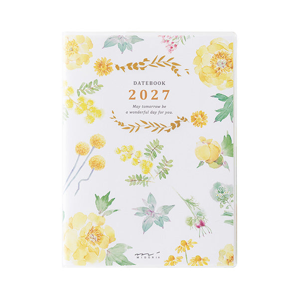 MIDORI Country Time Floral A6 Pocket Diary 2027 package view