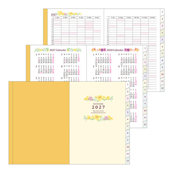 MIDORI Floral Planner 2027 writing layout detail