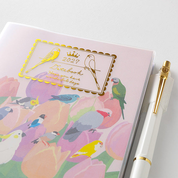 MIDORI 2027 Bird Pocket Diary two-week schedule page